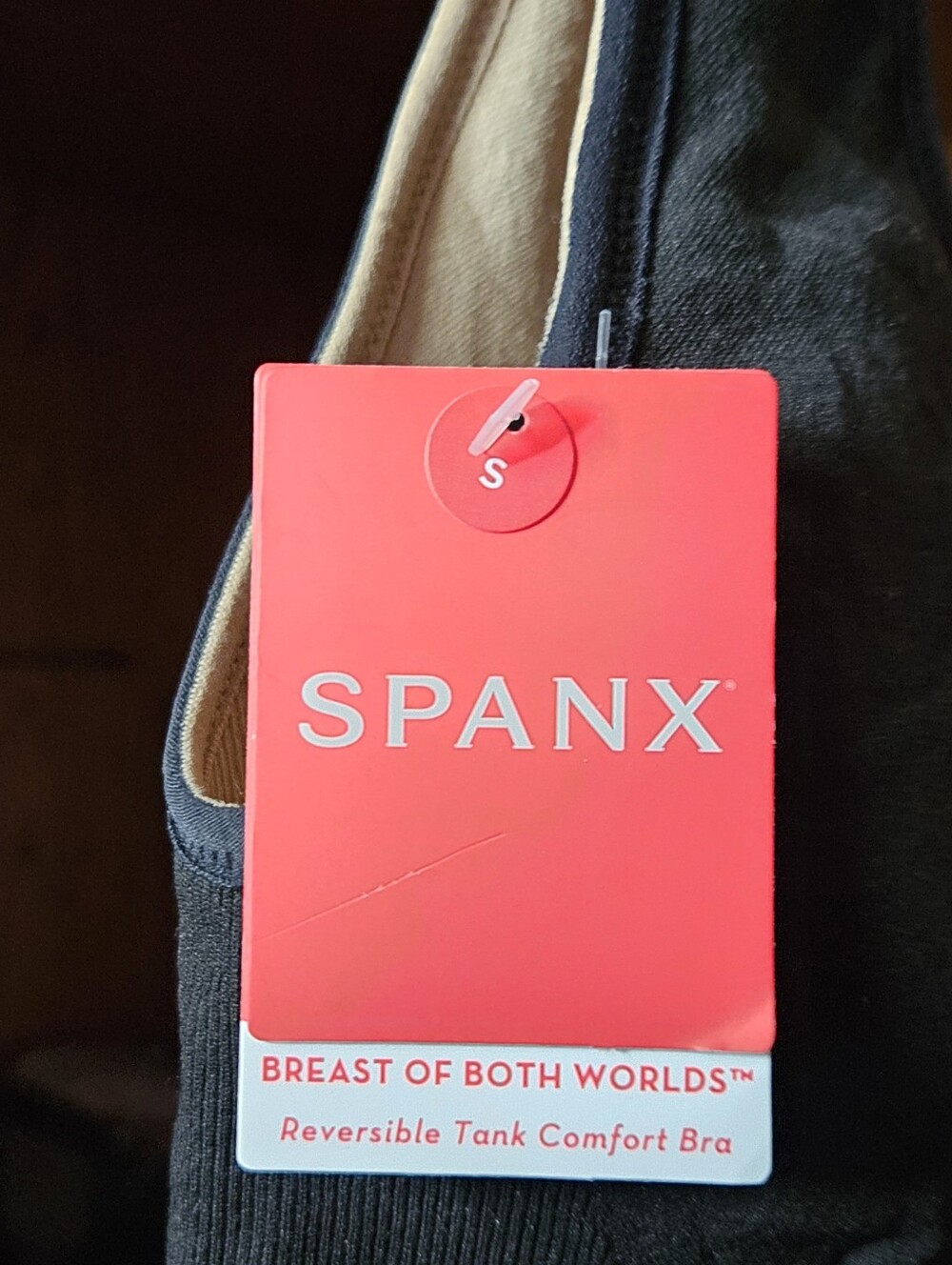 SPANX, REVERSIBLE, Wireless V-Neck Seamless Bra, Nude/Black, Sz Sm, NWT - Picture 6 of 7